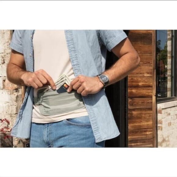 New Travelon Gray RFID Blocking Undergarment Waist Pouch Gray bag - Picture 4 of 11